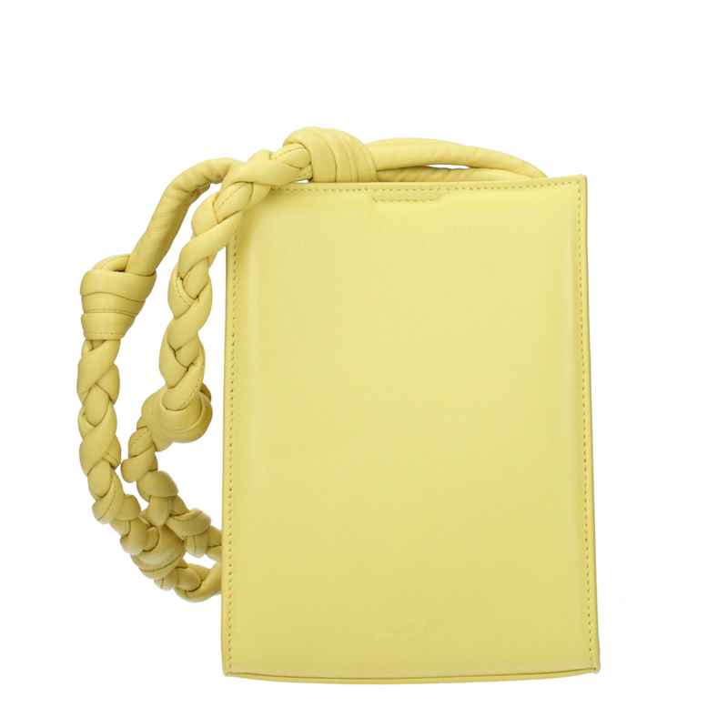 Yellow leather crossbody bag-null
