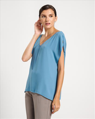 Blouse v neck, Siel Dark, medium