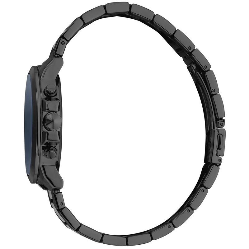 Black stainless steel sport watch-null