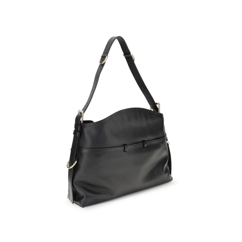 Black calf leather bos taurus handbag-null