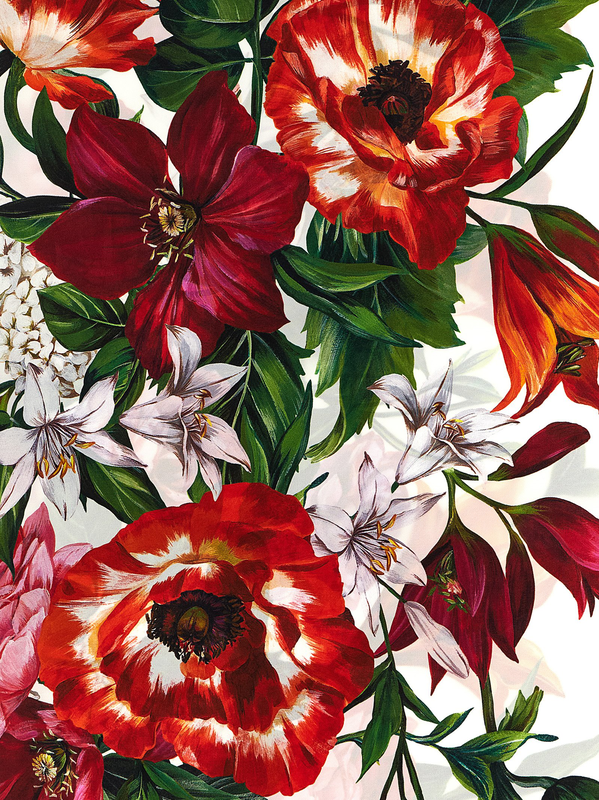 Multicolor silk foulard-null