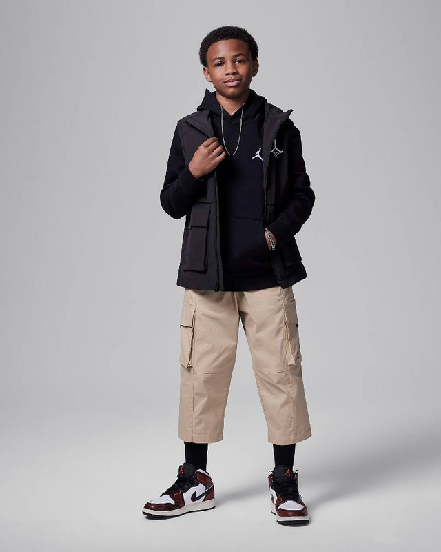 Nike jordan boys mj brooklyn fleece pullover image number null