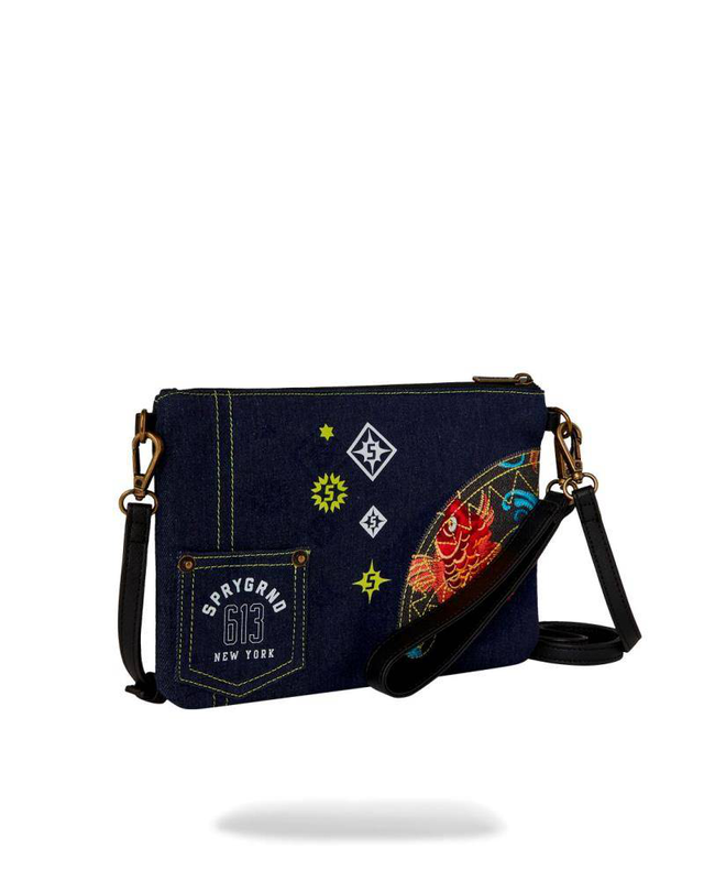 Sprayground evisu style crossover clutch-null