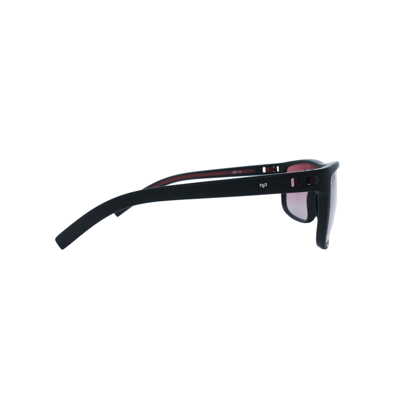 OJO sunglasses man square black frame and temple with polarised gradient red lenses image number null