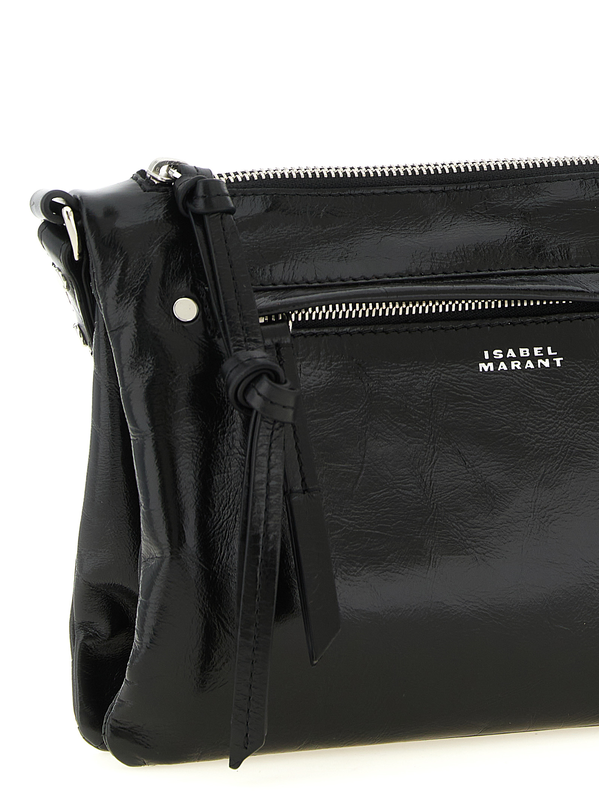 Black calfskin crossbody bag-null