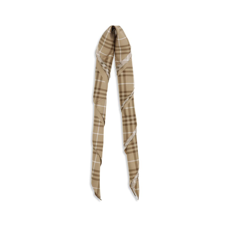 Beige silk scarf-null