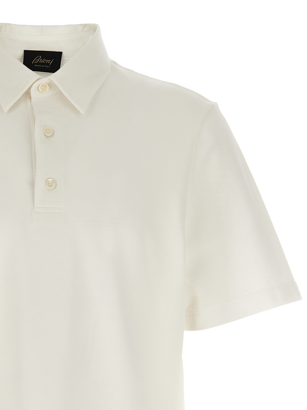 White cotton polo shirt-null