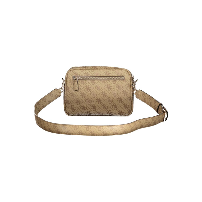 Beige polyurethane women handbag-null