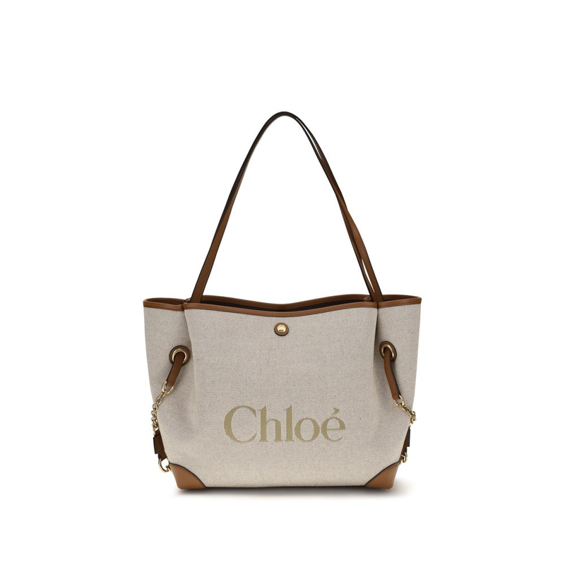 Beige cotton shoulder bag-null