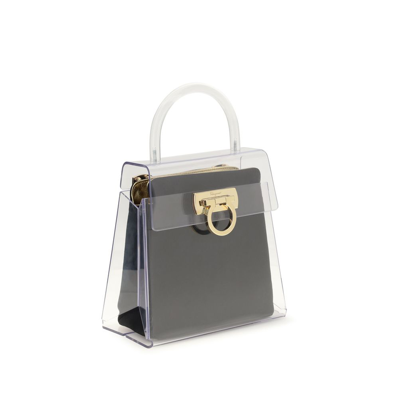 Black pvc handbag-null