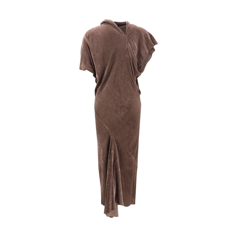 Brown viscose cocktail dress-null