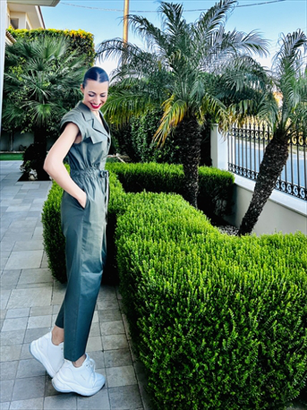 Jumpsuit cotton short sleeve image number null