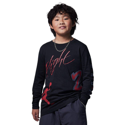 Nike jordan all over retro l/s tee, Black, medium