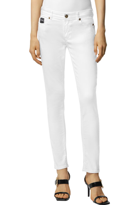 Versace skinny trouser crystal, White, medium