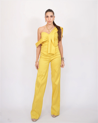 Ponytails belinda pants set pss2606, Yellow, medium
