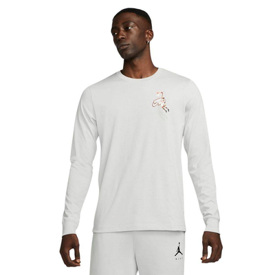 Jumpman long-sleeve crew, Grey Fog, medium