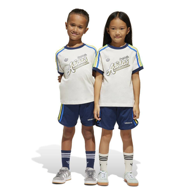 Short t-shirt set, White, medium
