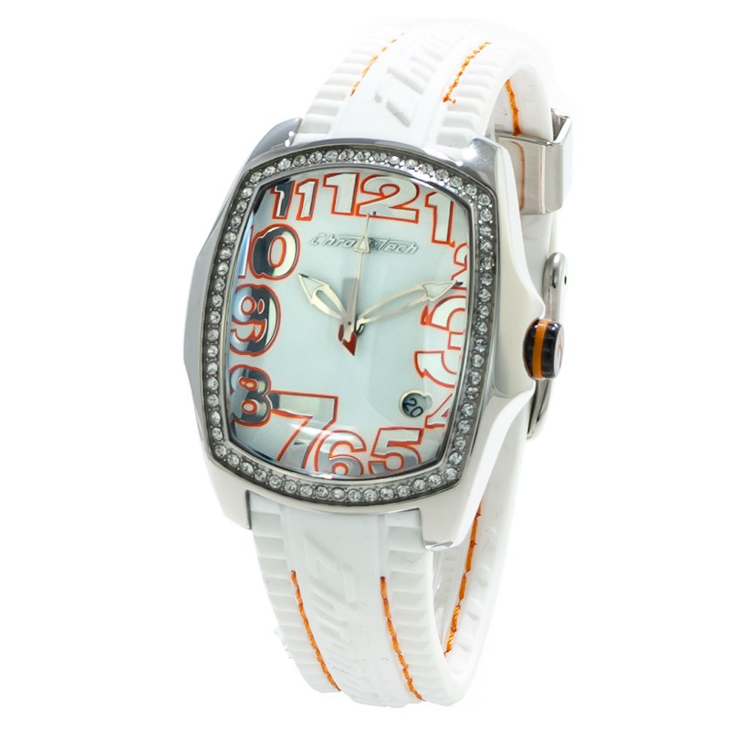 White rubber sport watch-null