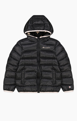Champion boys hooded jacket (306197-kk001), Black, medium