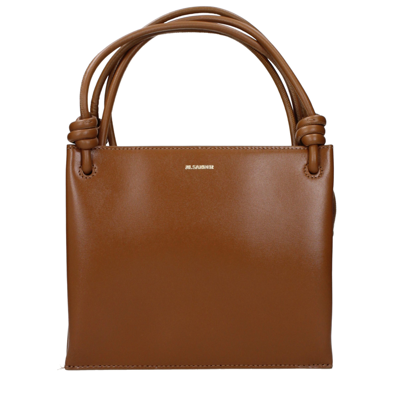 Brown leather crossbody bag-null