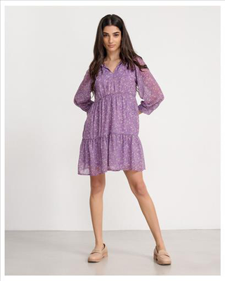 Dress boho floral print, Lilac Emprime, medium