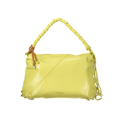 Giallo polyurethane women handbag, Yellow, medium