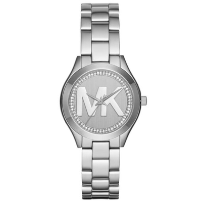Michael kors ladies watch mini slim runway silver mk3548, Silver, medium