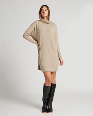 Knitted dress high neck