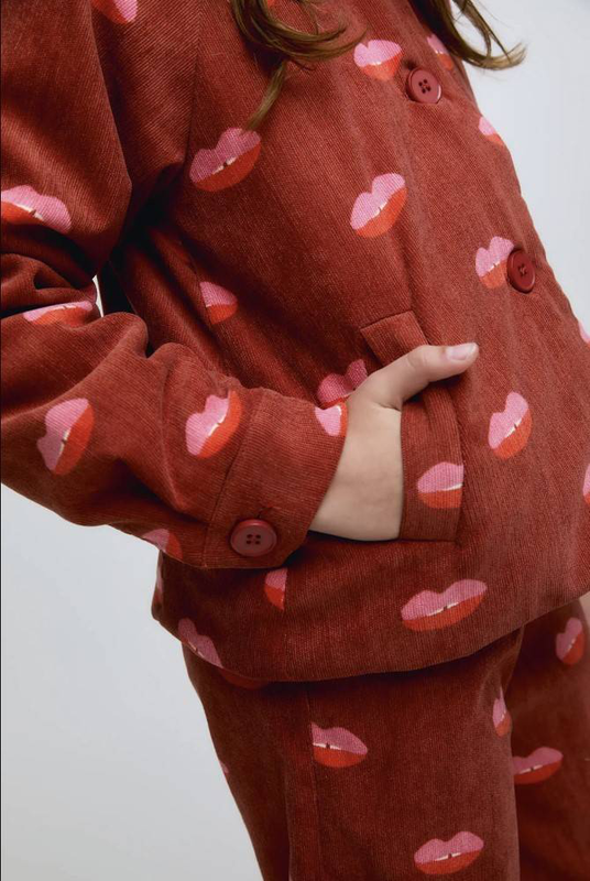 Lips corduroy jacket-null