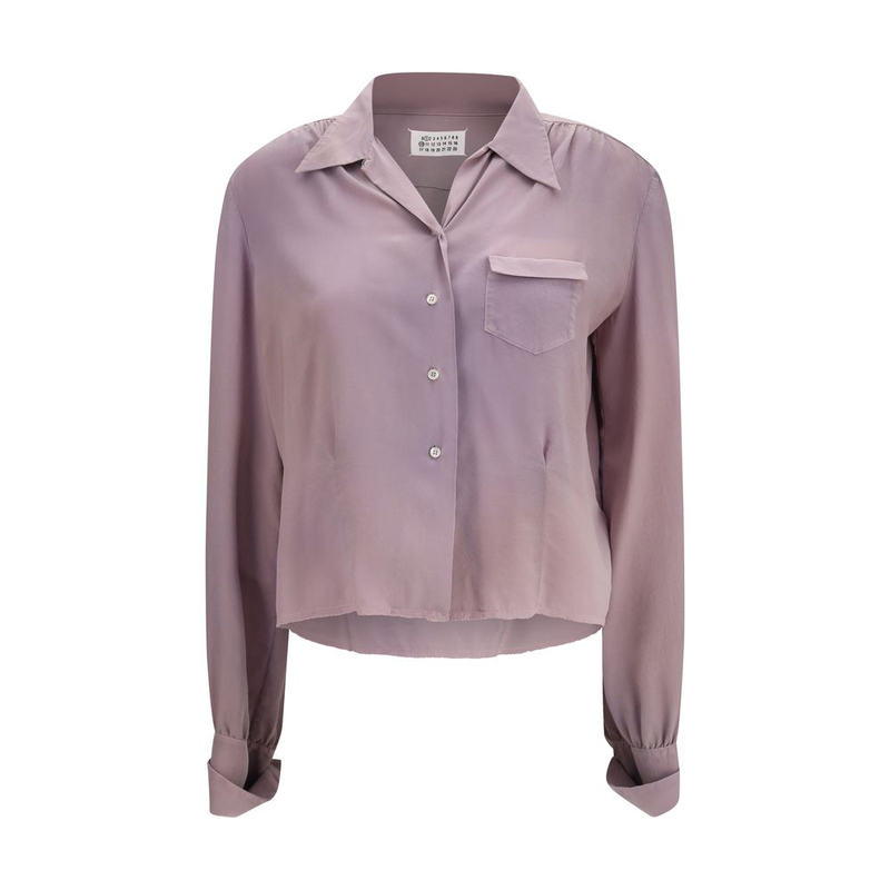 Purple silk shirt-null