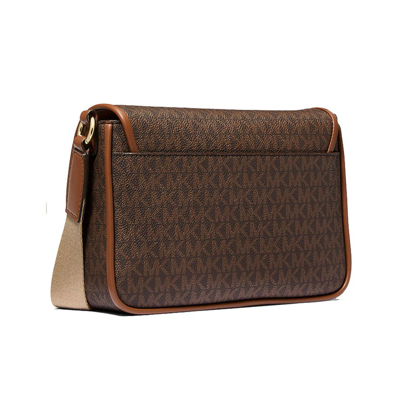 Brown canvas crossbody bag-null