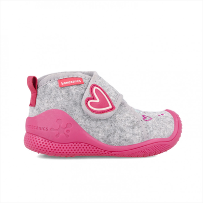 Biomecanics slippers in grey with pink