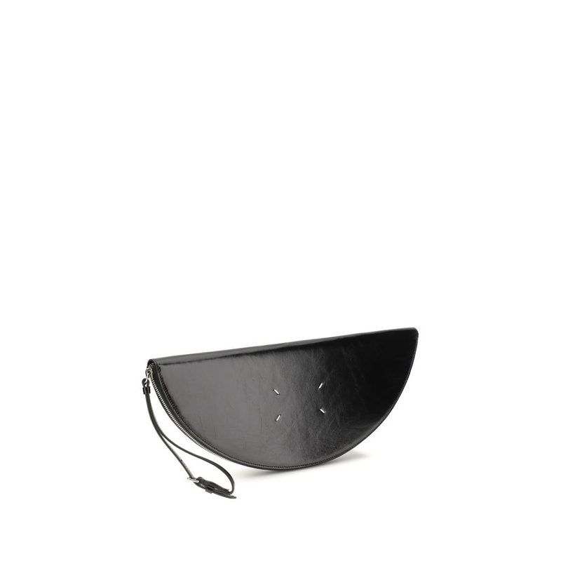 Black calf leather bos taurus clutch bag-null