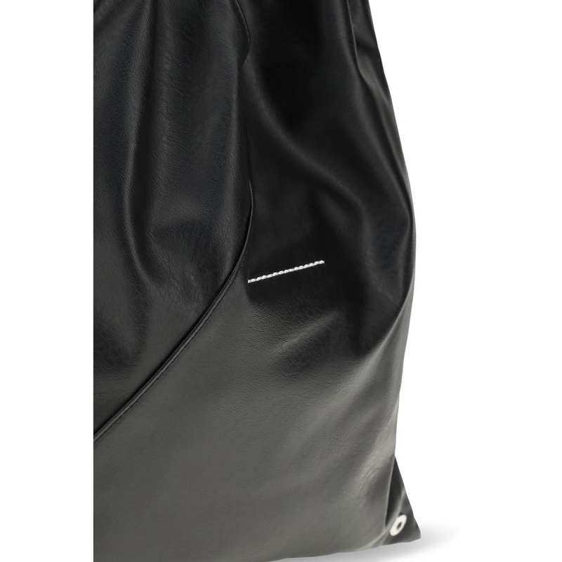 Black polyethylene handbag-null