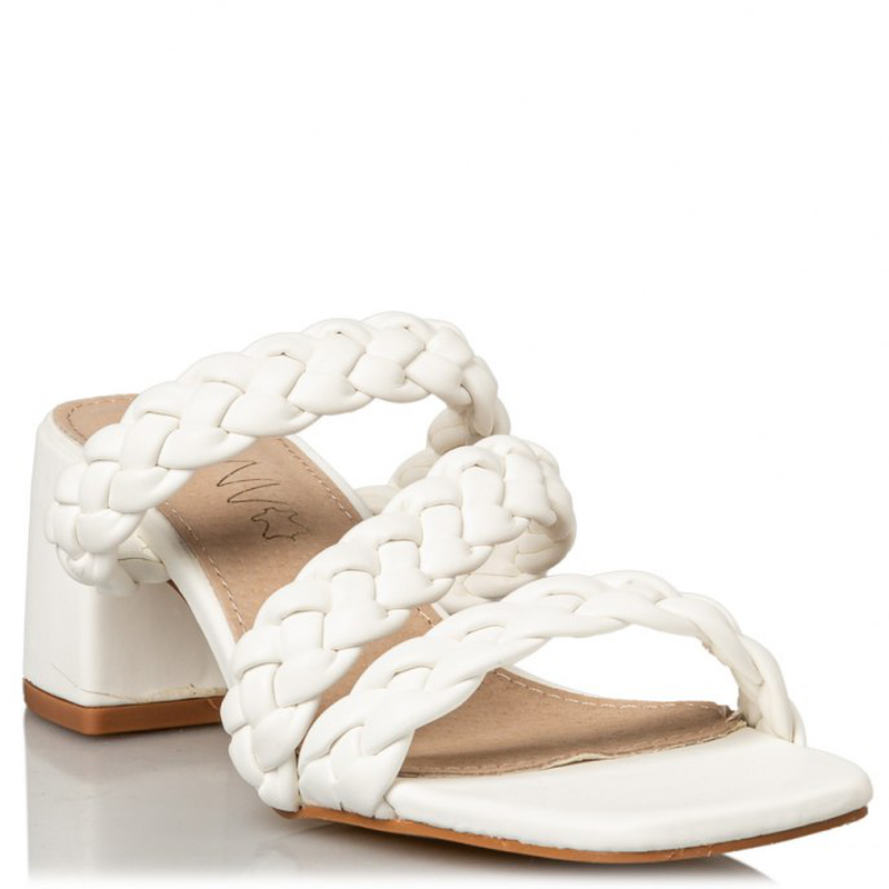 Miss nv braided mules  , white-null