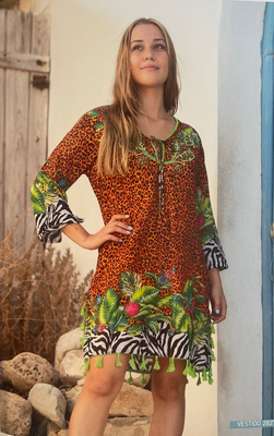 Isla bonita kaftan dress, Multi, medium