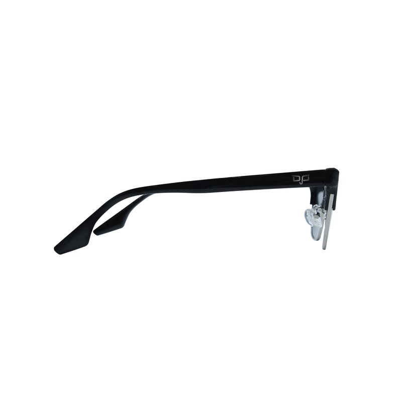 OJO sunglasses trend shine black frame and temples with grey polarised lenses rx image number null