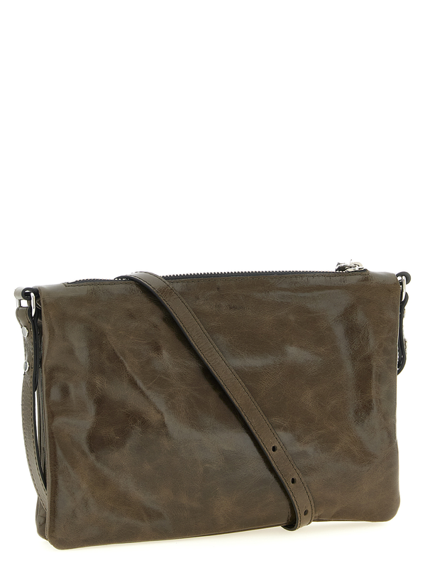 Bicolor calfskin crossbody bag-null
