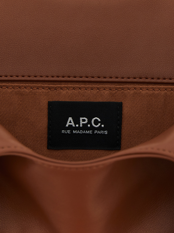 Brown polyester handbag-null