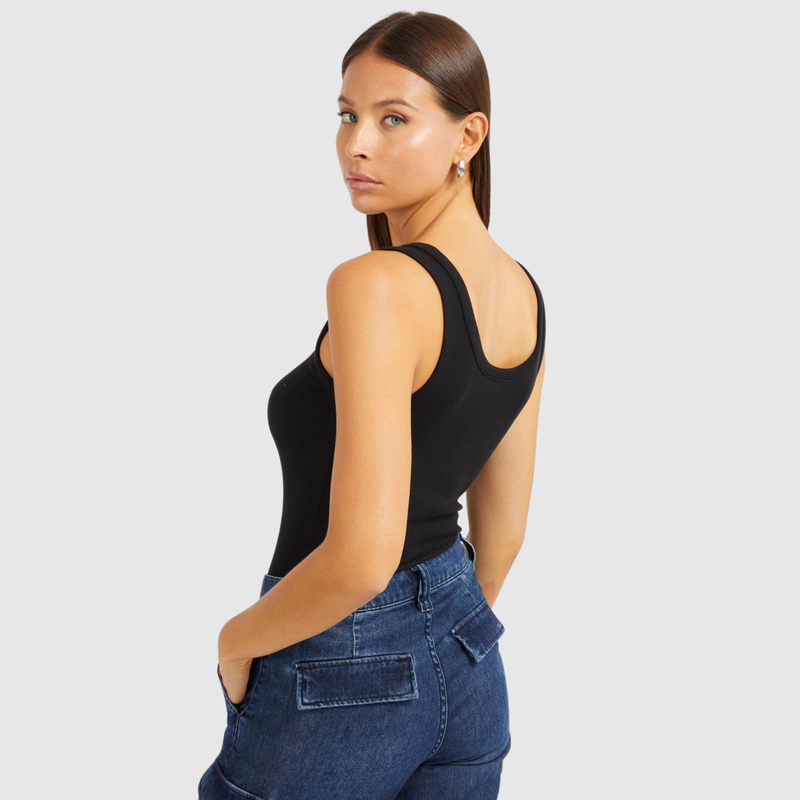 Triangle bling rib tank top image number null