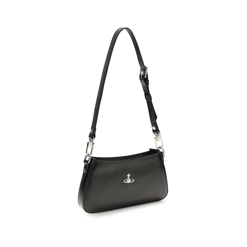 Black calf leather bos taurus shoulder bag-null
