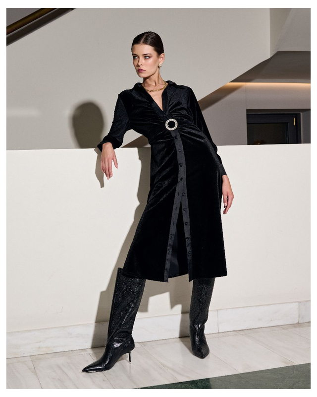 Shirt dress velvet-null