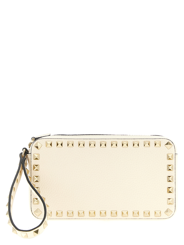 White calfskin clutch bag-null