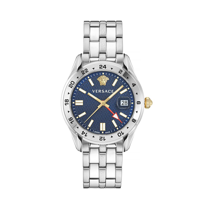Gray stainless steel dress watch-null