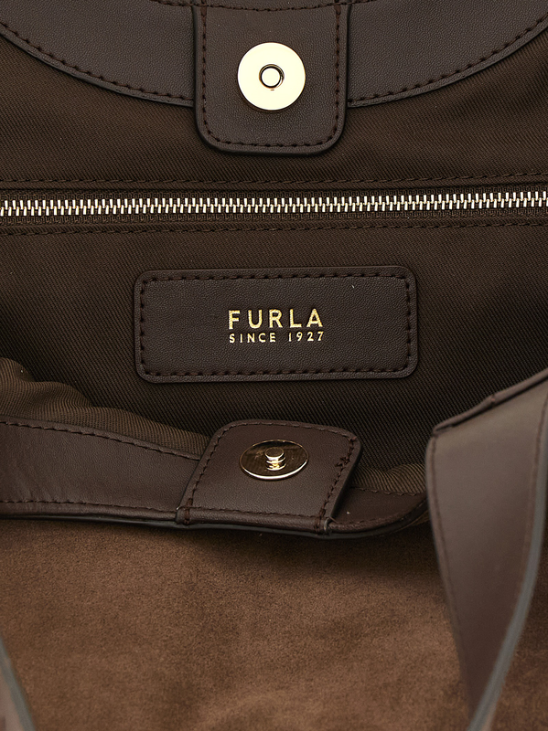 Brown calfskin tote bag-null