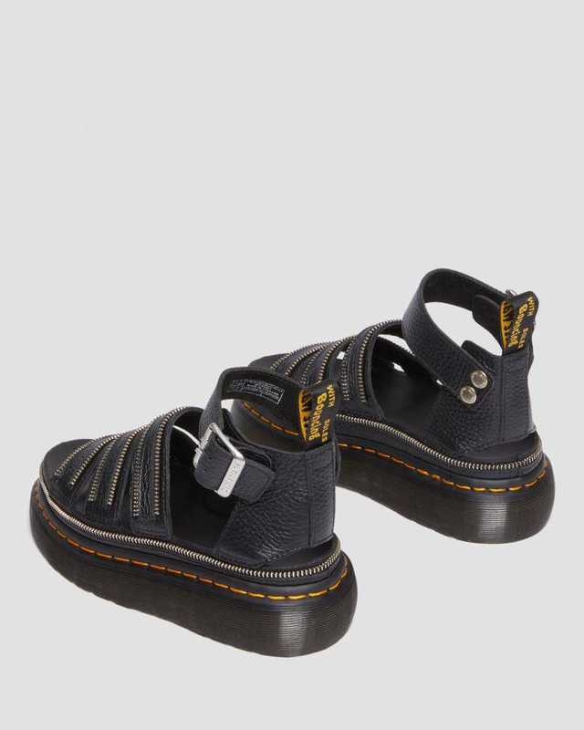 Product image: Clarissa II quad hardware milled nappa leather platform sandals-null