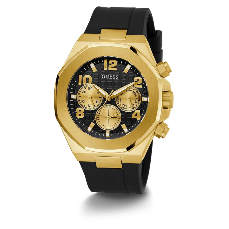 Black synthetic dress watch-null