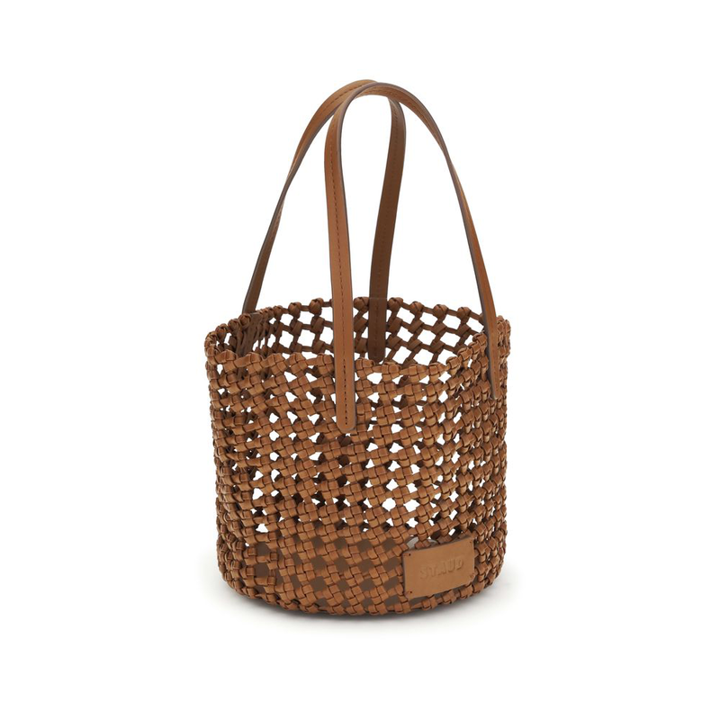 Brown calf leather bos taurus backet bag-null
