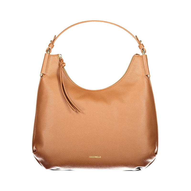Brown leather women handbag-null