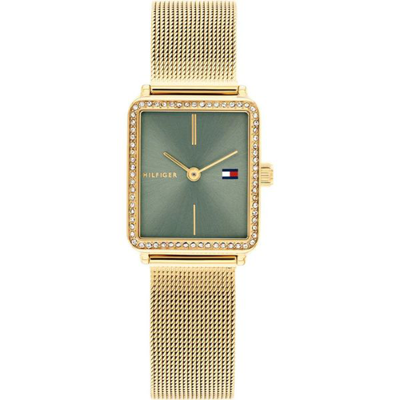 Product image: Tommy hilfiger minimalistic rectangular watch with milanese bracelet, , medium-null